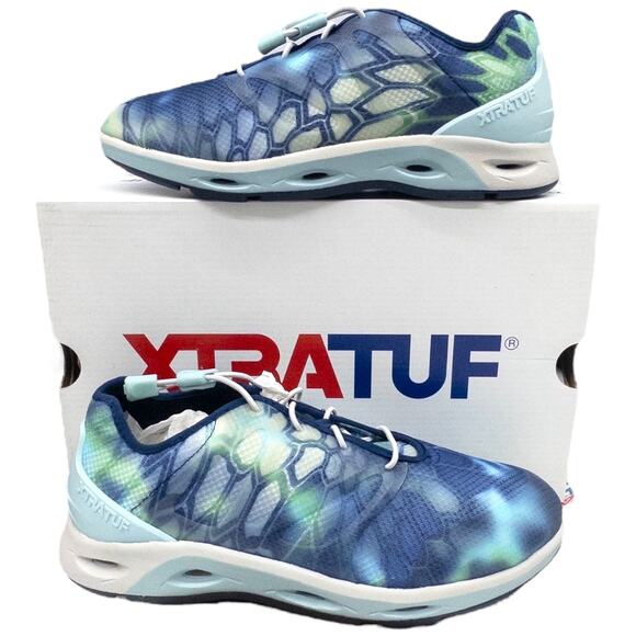 XTRATUF Women's Spindrift Kryptek Pontus Drainage Sneakers Shoes Size 9 Blue - Picture 1 of 5